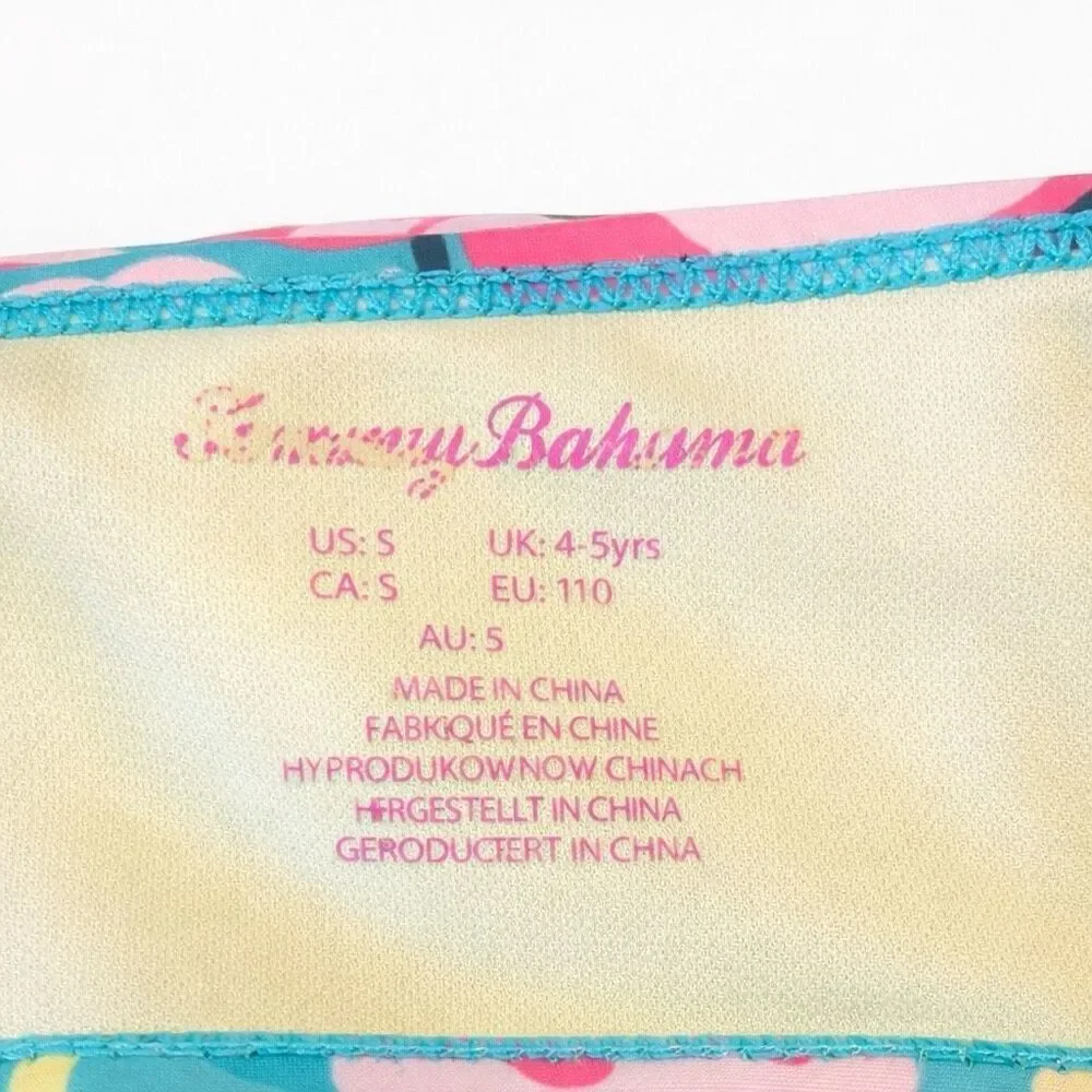 Tommy Bahama Girls Bikini Set Size 5 Tropical Floral Blue Pink Swimwear